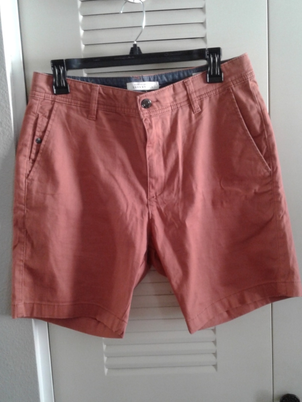 Michael Brandon Essentials Men's Rust-Red Flat Front Shorts